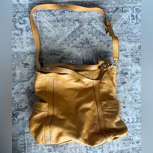Elegant Mustard Leather Shoulder Bag